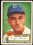 1952 Topps Baseball Hi#- #326 George “Shotgun” Shuba, Brooklyn Dodgers