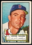 1952 Topps Baseball Hi#- #327 Archie Wilson, Red Sox