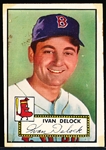 1952 Topps Baseball Hi#- #329 Delock, Red Sox