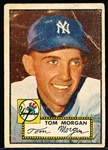 1952 Topps Baseball Hi#- #331 Tom Morgan, Yankees