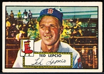 1952 Topps Baseball Hi#- #335 Ted Lepcio, Red Sox