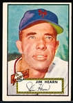 1952 Topps Baseball Hi#- #337 Jim Hearn, Giants