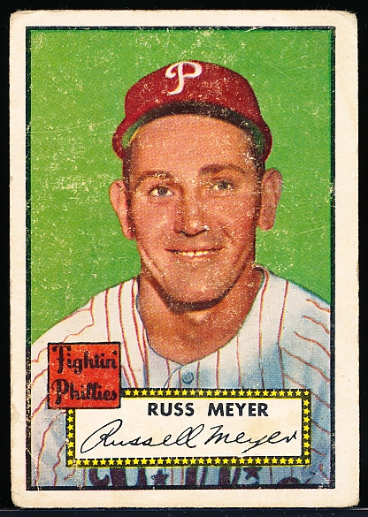1952 Topps Baseball Hi#- #339 Russ Meyer, Phillies