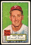1952 Topps Baseball Hi#- #339 Russ Meyer, Phillies