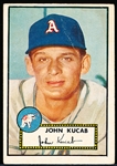 1952 Topps Baseball Hi#- #358 John Kucab, Phil A’s
