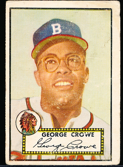 1952 Topps Baseball Hi#- #360 George Crowe, Boston Braves