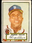 1952 Topps Baseball Hi#- #360 George Crowe, Boston Braves