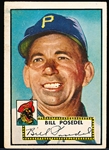 1952 Topps Baseball Hi#- #361 Bill Posedel, Pirates