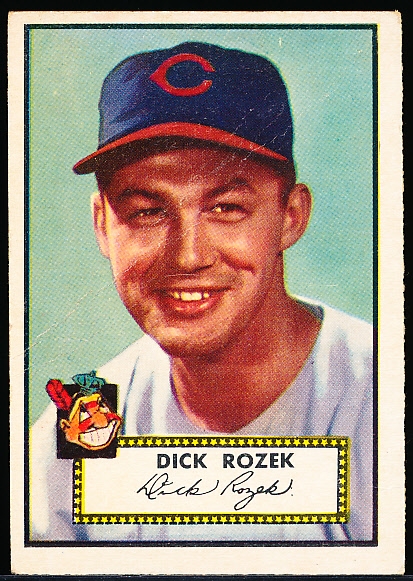 1952 Topps Baseball Hi#- #363 Rozek, Indians