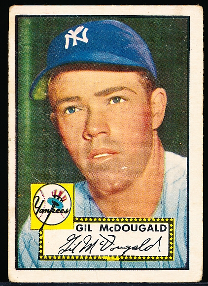1952 Topps Baseball Hi#- #372 Gil McDougald, Yankees- Rookie!