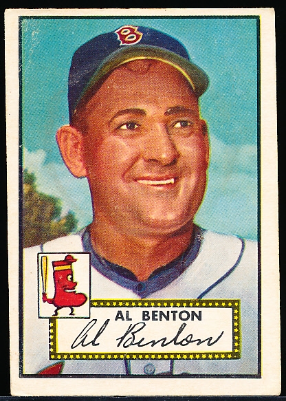 1952 Topps Baseball Hi#- #374 Benton, Red Sox