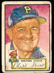 1952 Topps Baseball Hi#- #381 Milton Stock, Pirates
