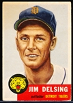 1953 Topps Baseball- Hi#- #239 Jim Delsing, Tigers- SP