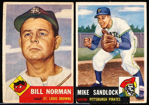 1953 Topps Baseball- Hi#- 2 Diff