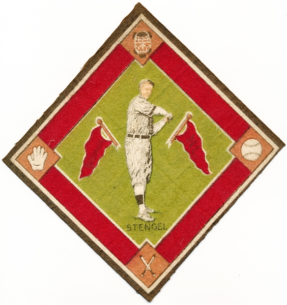 1914 B18 Bb Blanket- Casey Stengel, Yankees- Green Infield