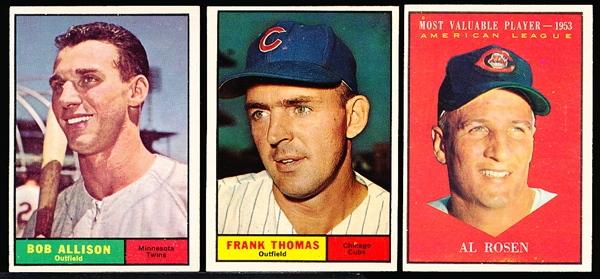 1961 Topps Bb- 8 Cards