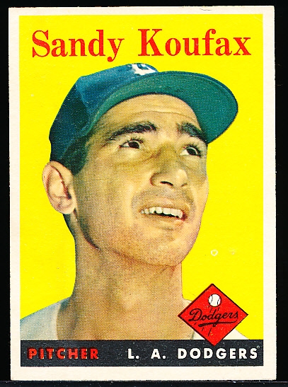 1958 Topps Bb- #187 Sandy Koufax, Dodgers