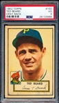 1952 Topps Baseball-“Gray Back”-  #150 Ted Beard, Pirates- PSA VG 3