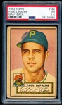 1952 Topps Baseball- “Gray Back”- #166 Paul LaPalme, Pirates- PSA Fair 1.5
