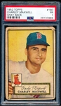1952 Topps Baseball- “Gray Back”- #180 Charley Maxwell, Red Sox- PSA Poor 1 