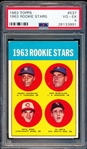 1963 Topps Baseball- #537 Pete Rose Rookie- PSA Vg-Ex 4- Hi#.