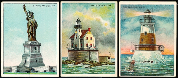1911 Hassan “Light House Series 1 to 50” (T77)- 9 Diff.