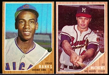 1962 Topps Baseball- 2 Stars