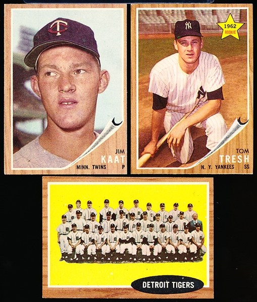 1962 Topps Baseball- 6 Diff