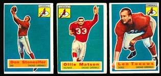 1956 Topps Fb- 3 Diff Chicago Cardinals- SP