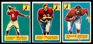 1956 Topps Fb- 4 Diff Chicago Cardinals- SP