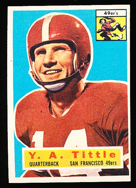 1956 Topps Fb- #86 Y.A. Tittle, 49ers