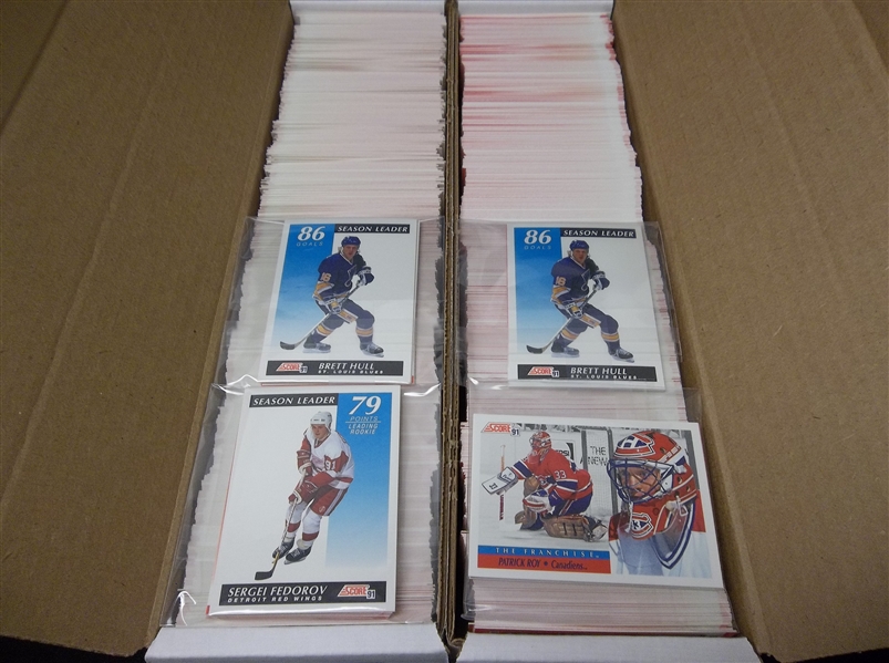 1991-92 Score Bilingual Hockey- 3,000 Assorted Cards- Loaded with Stars