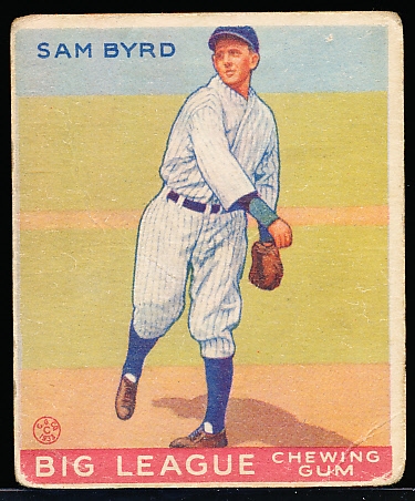 1933 Goudey Bb- #157 Byrd, Yankees