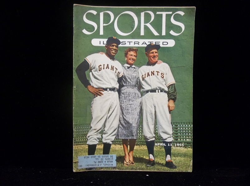 April 11, 1955 Sports Illustrated Bsbl.- L. Durocher/W. Mays Cover