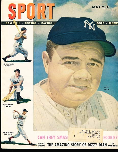 May 1948 Sport Magazine Bsbl.- Babe Ruth Cover