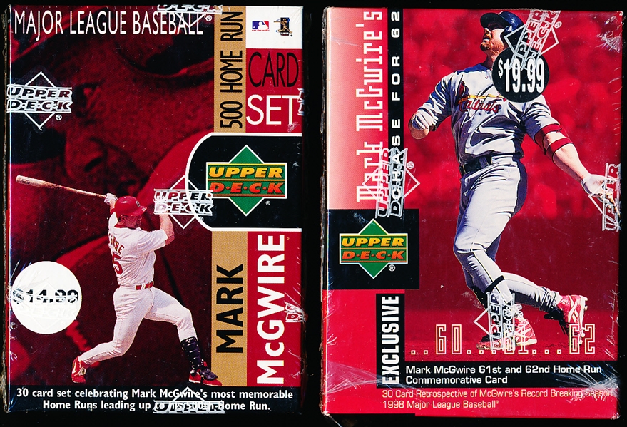 1998-99 Upper Deck Mark McGwire Factory Sealed Card Sets- 2 Diff.