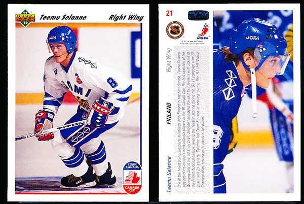 1991-92 Upper Deck Hockey #21 Teemu Selanne CC RC- 11 Cards