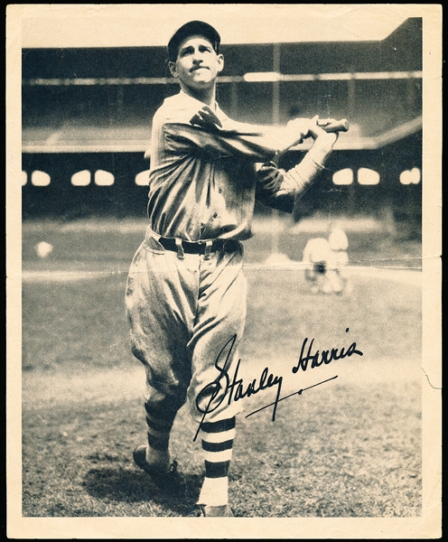 1934 Butterfinger Baseball Premium- Stanley Harris- Thin Paper Version
