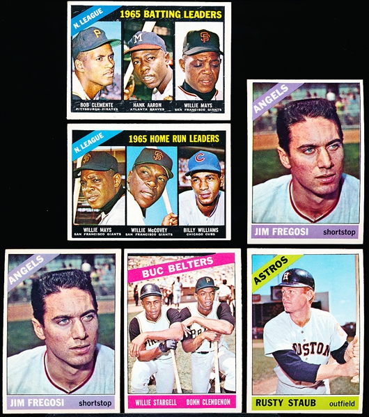 1966 Topps Bb- 6 Cards