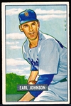 1951 Bowman Bb- #321 Earl Johnson, Tigers- Hi#
