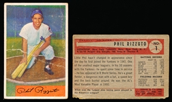 1954 Bowman Bb- #1 Phil Rizzuto, Yankees- 2 Cards