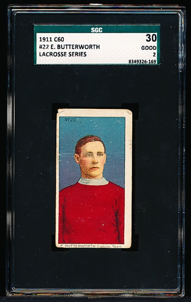 1911 C60 Lacrosse Series #22 E. Butterworth- SGC 30 (Good 2)