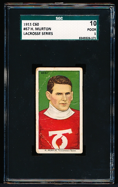 1911 C60 Lacrosse Series #67 H. Murton- SGC 10 (Poor 1)