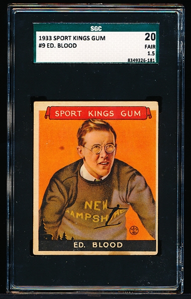 1933 Sport Kings #9 Ed Blood, Skiing- SGC 20 (Fair 1.5)