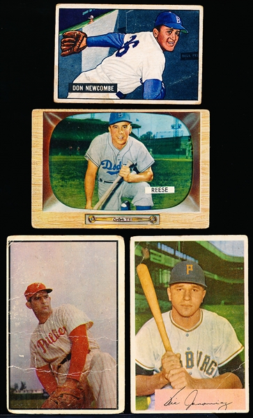 1951-55 Bowman Bsbl.- 15 Diff. Cards
