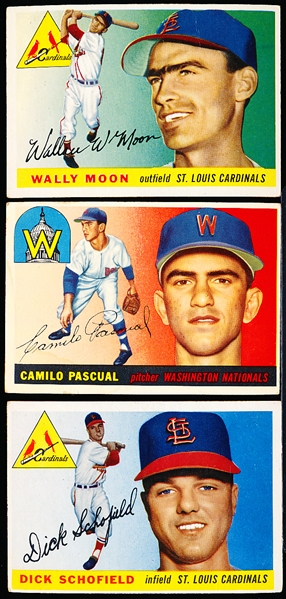 1955 Topps Bsbl.- 18 Diff. Cards