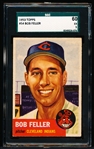 1953 Topps Bb- #54 Bob Feller, Cleveland- SGC 60 (Ex 5)