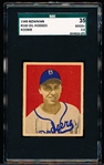 1949 Bowman Bb- #100 Gil Hodges, Dodgers- SGC 35 (Good + 2.5)- Rookie!