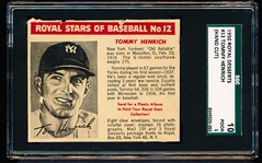 1950 Royal Deserts Bb- #12 Tommy Henrich, Yankees- SGC 10 (Poor 1)