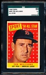 1958 Topps Baseball- #485 Ted Williams All Star- SGC 60 (Ex 5)